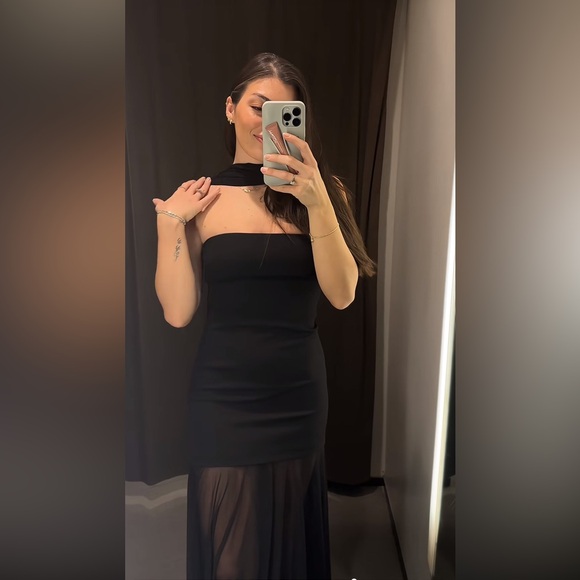 ZARA TRANSPARENT COMBINATION DRESS - Picture 5 of 16